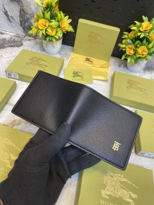 Burberry Monogram Grain Leather Bifold Wallet – Black&Gold
