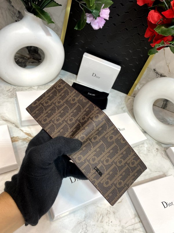 Dior Oblique Monogram Long Wallet in Brown Canvas