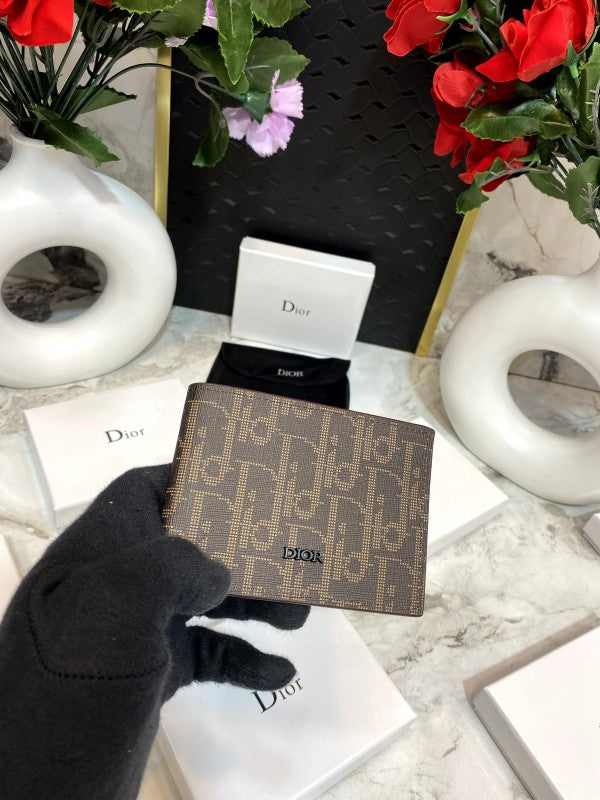 Dior Oblique Monogram Long Wallet in Brown Canvas