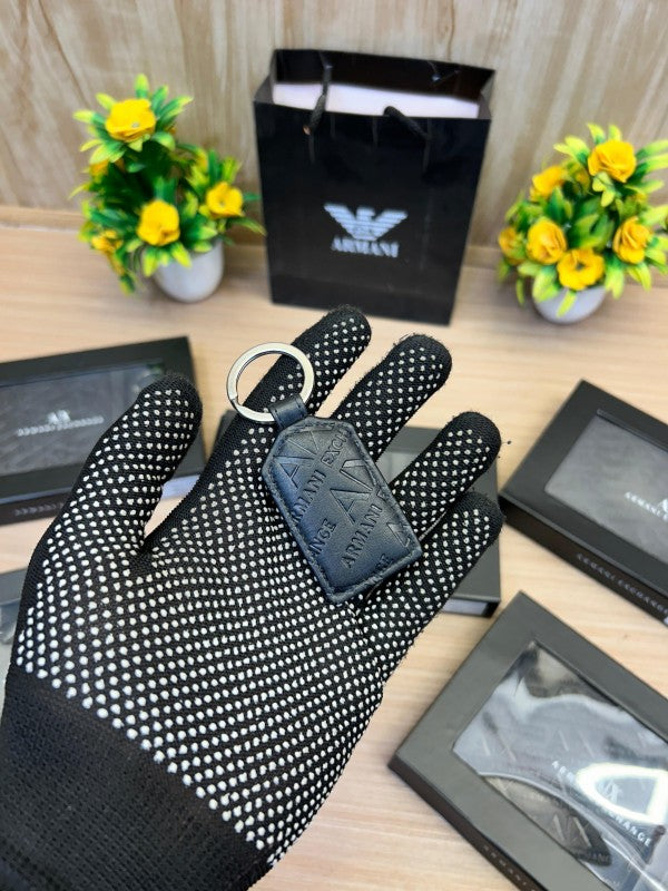 A|X Signature Embossed Bi-Fold Wallet & Keychain Set