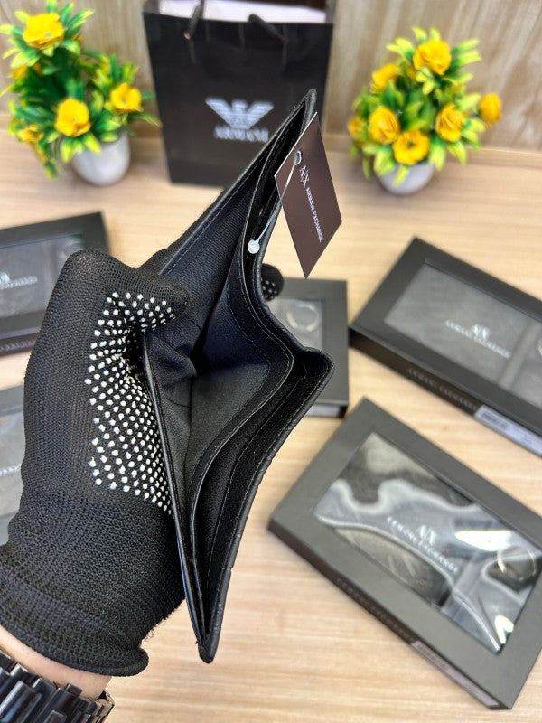 A|X Signature Embossed Bi-Fold Wallet & Keychain Set